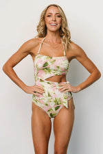Trieste One Piece | Green + Pink