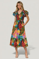 Marielle Smocked Midi Dress | Multi Print