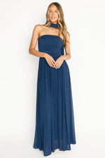 Elias Strapless Maxi Dress | Deep Blue