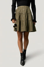 Ebba Short Skirt | Olive