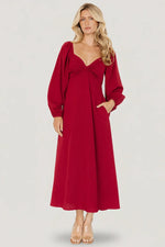 Rosalie Back Tie Dress | Scarlet