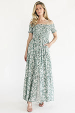 Payton Off Shoulder Maxi Dress | Dusty Sage