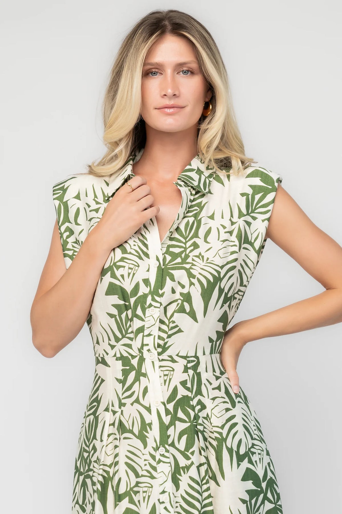 Isolde Midi Dress | Ivory + Olive Floral