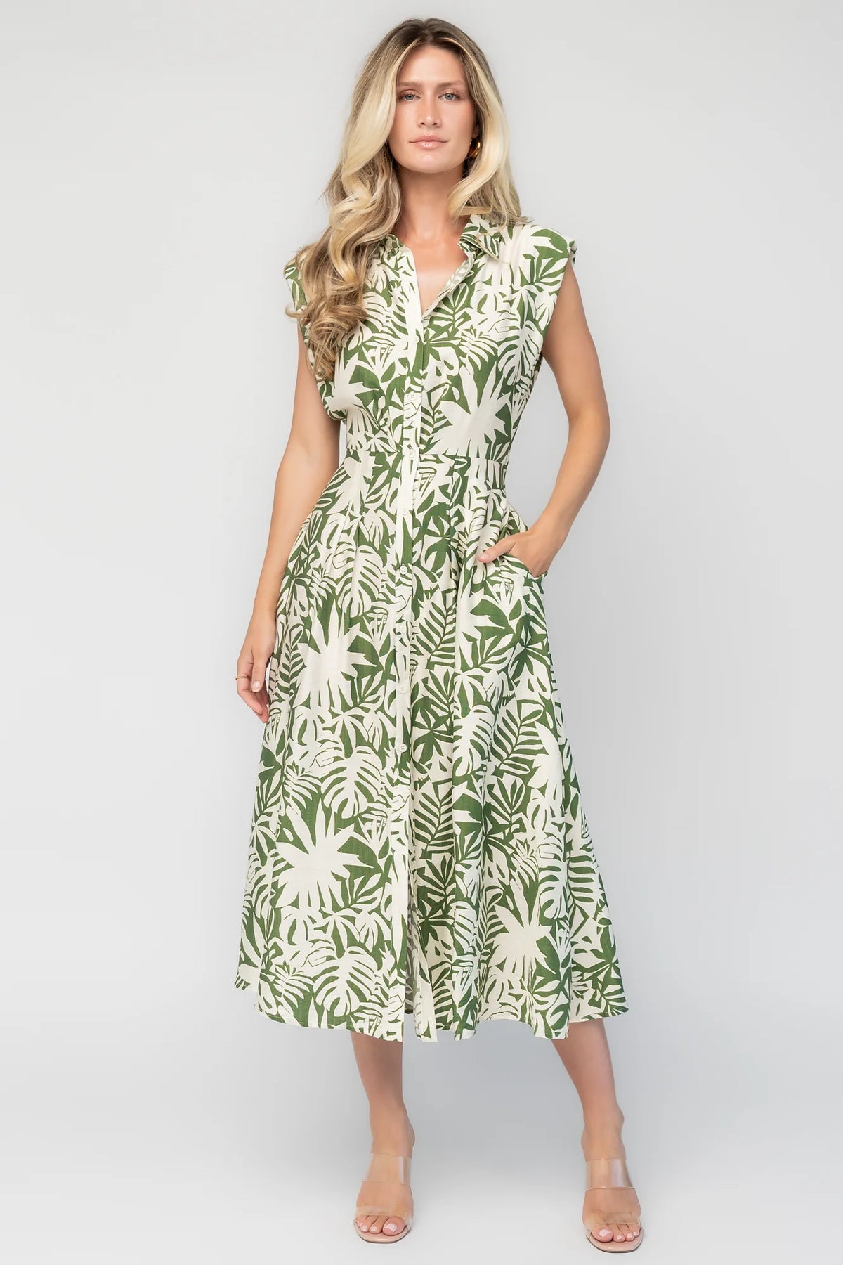Isolde Midi Dress | Ivory + Olive Floral