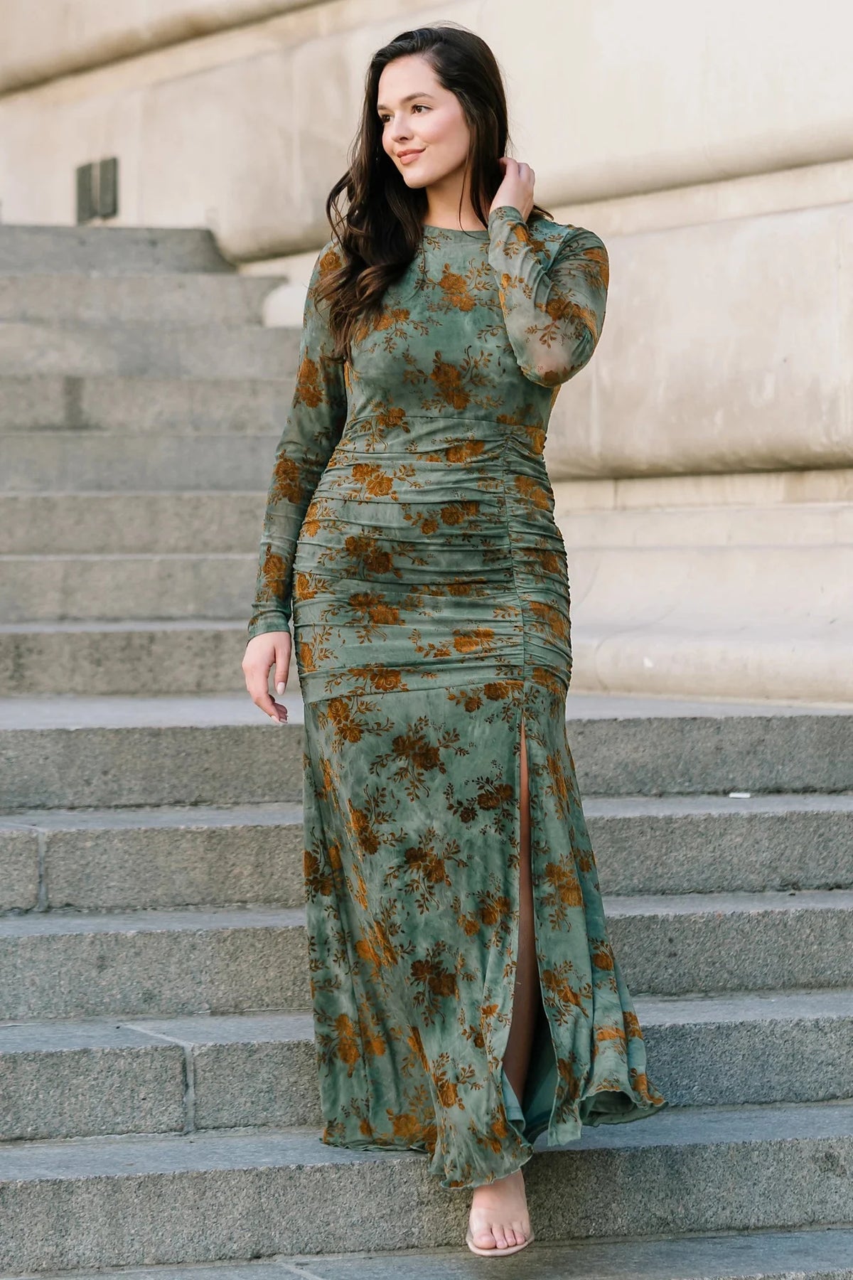 Nocturne Maxi Dress | Green + Copper