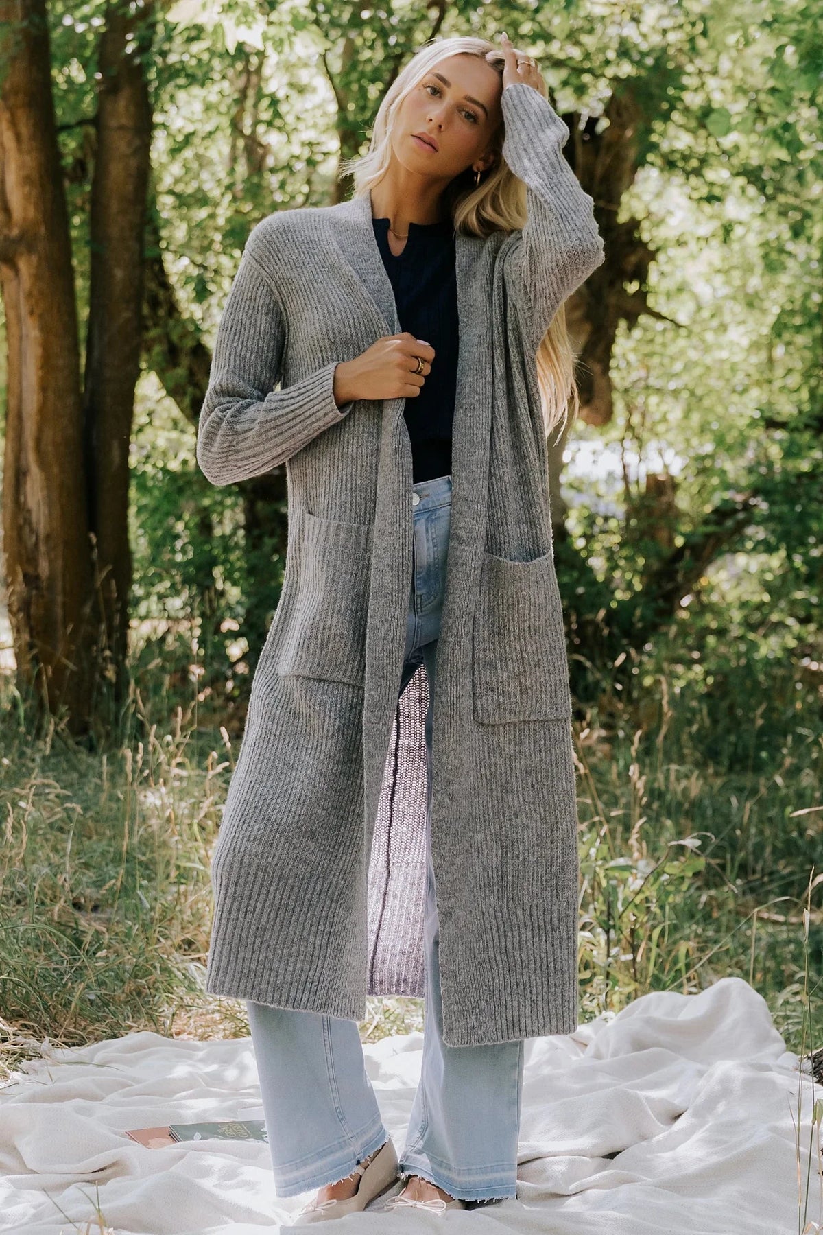 Irving Long Cardigan | Gray