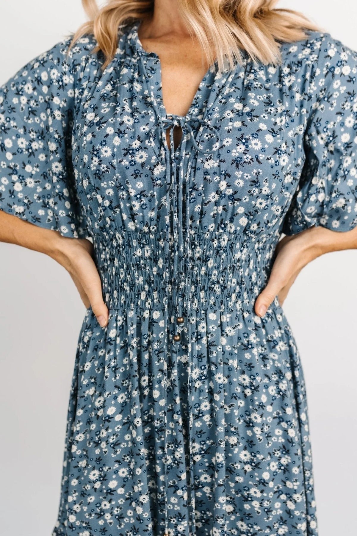 Spell Boho Midi Dress | Blue Floral