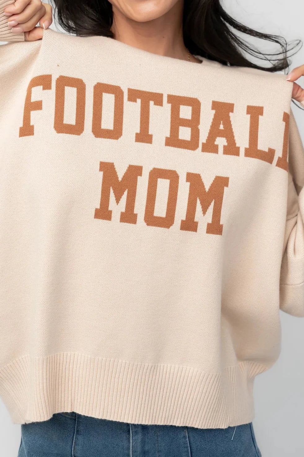 Football Mom Sweater | Natural