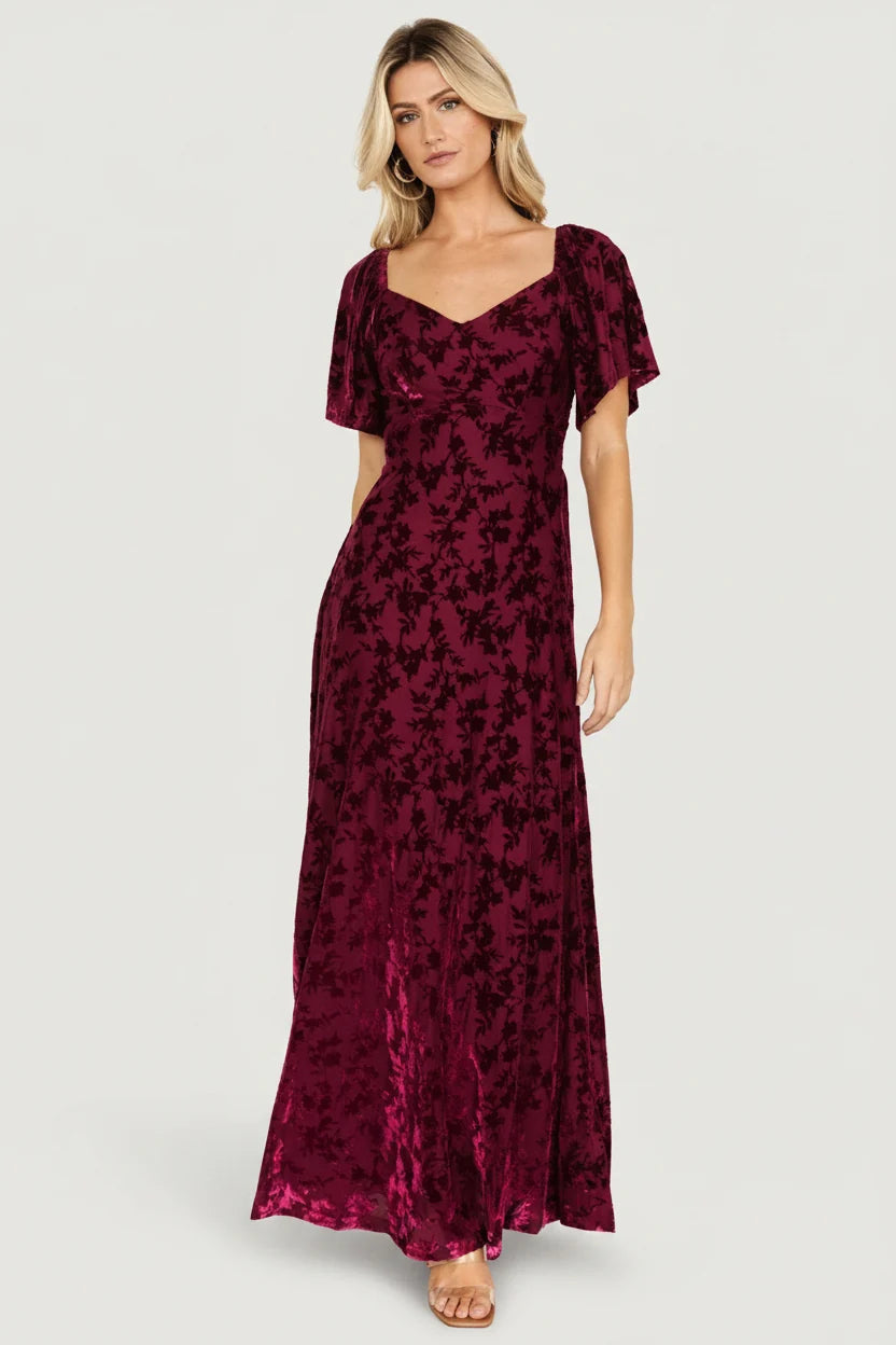 Everley Velvet Maxi Dress | Mulberry