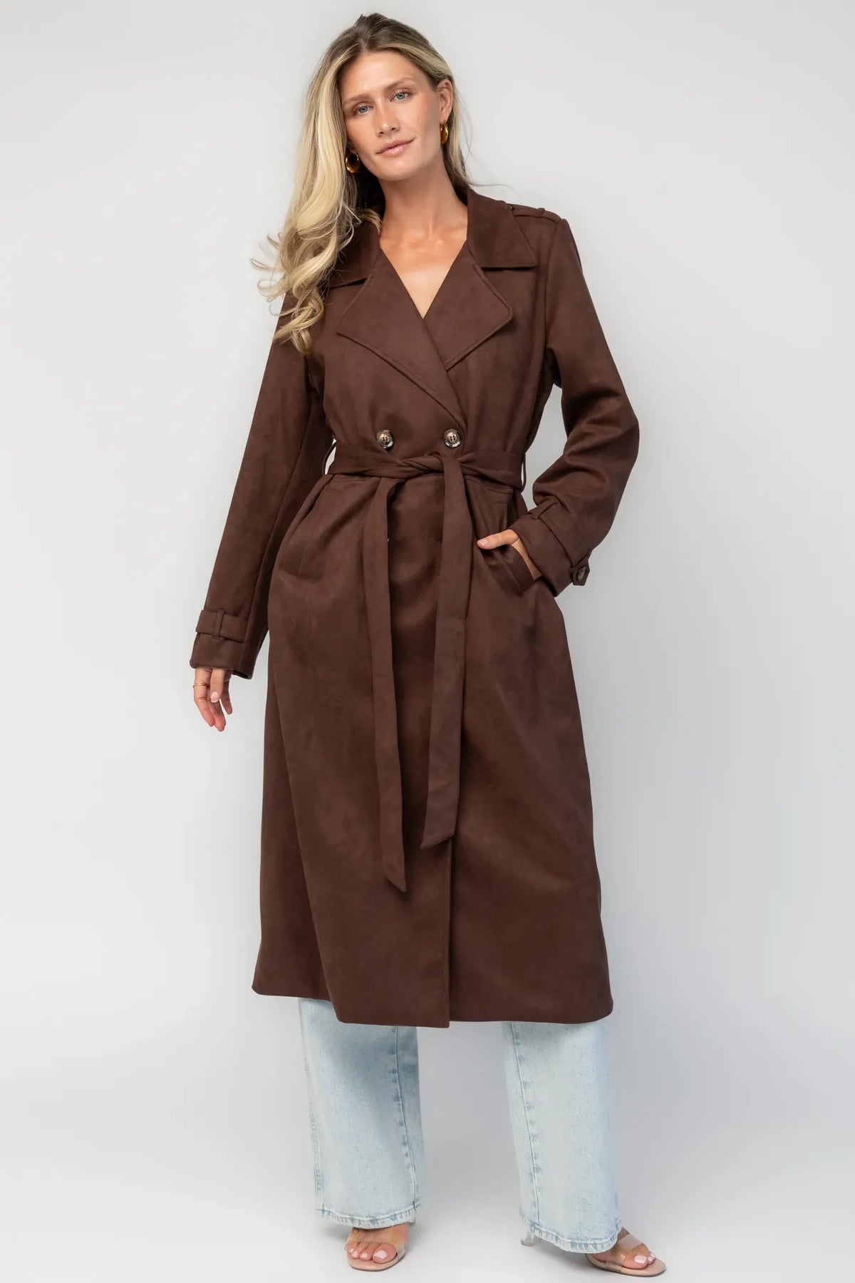 Carnegie Coat | Brown Suede