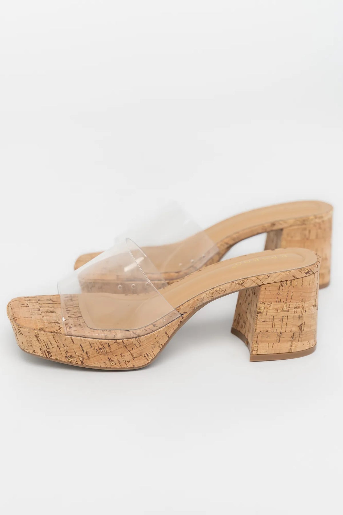 Adenine Platform Chunky Heel | Clear
