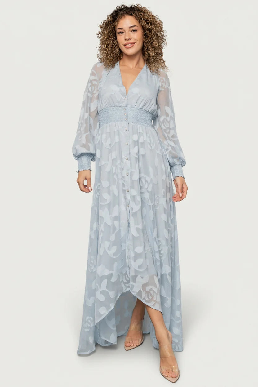 Daniella High Low Maxi Dress | Light Blue