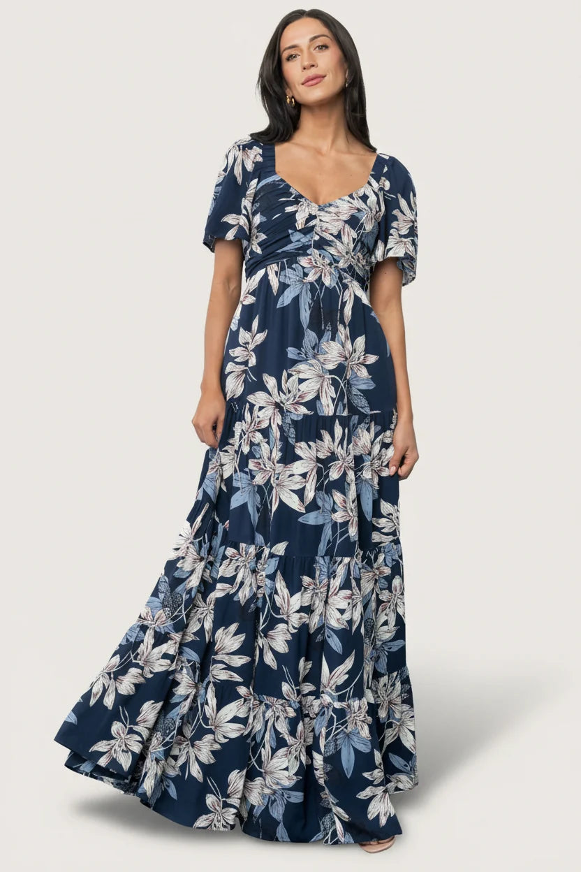 Villa Maxi Dress | Blue Floral
