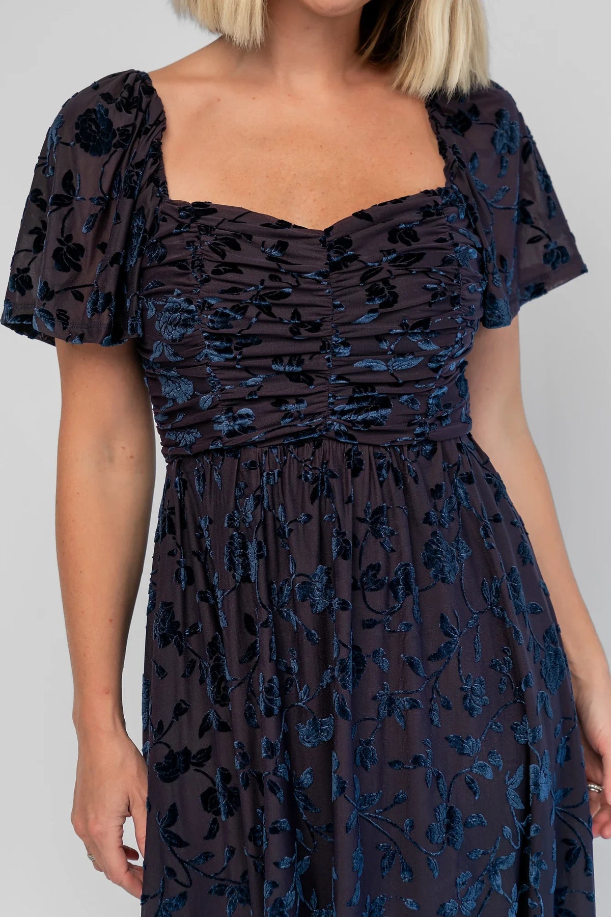 Amoret Midi Dress | Midnight Navy Floral