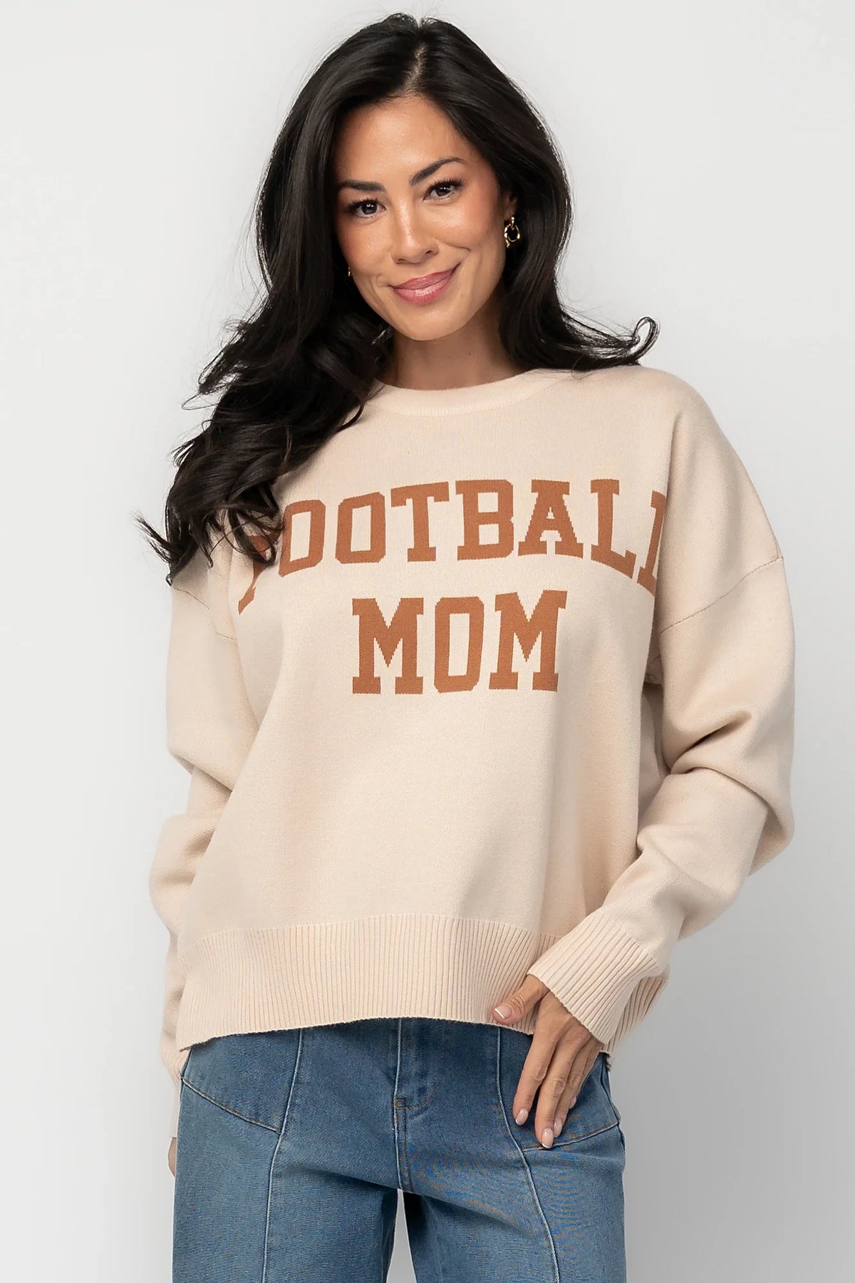 Football Mom Sweater | Natural