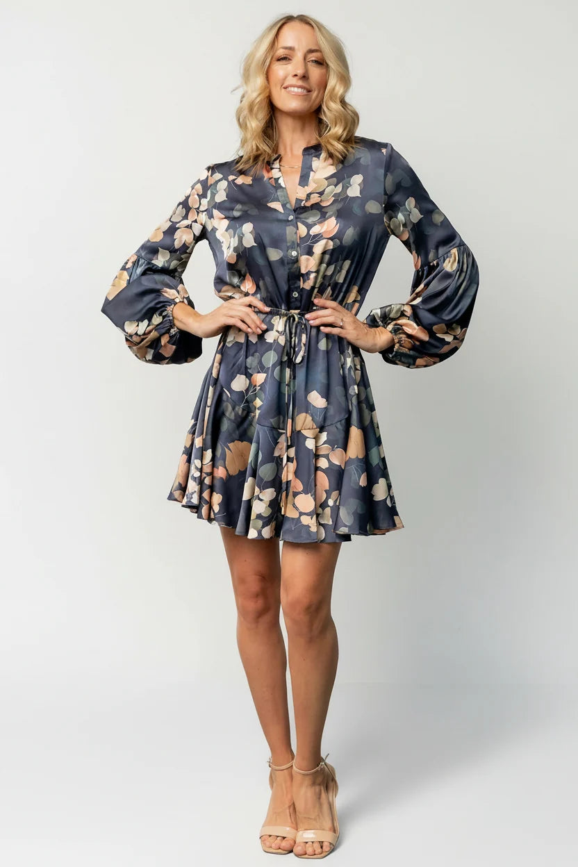 Venice Short Dress | Navy + Multi Floral