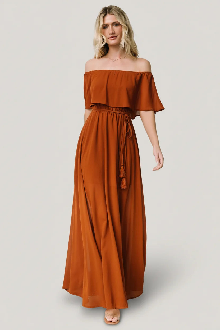 Victoria Off Shoulder Maxi Dress | Spice