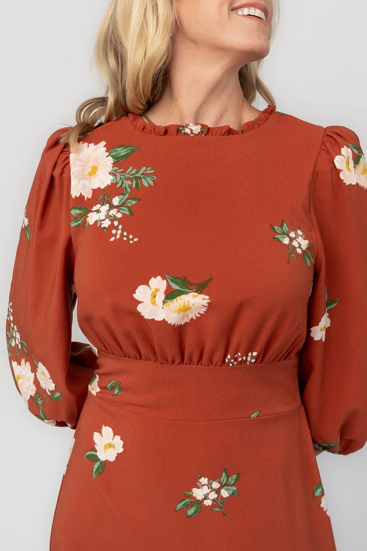 Karalie Maxi Dress | Terracotta Floral