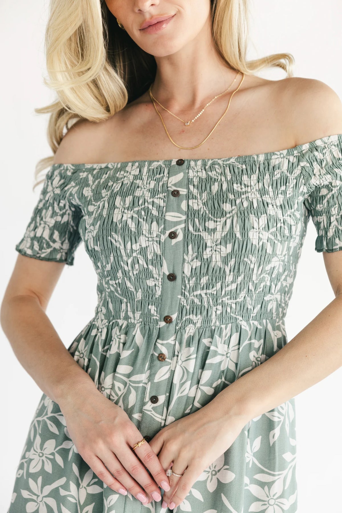 Payton Off Shoulder Maxi Dress | Dusty Sage