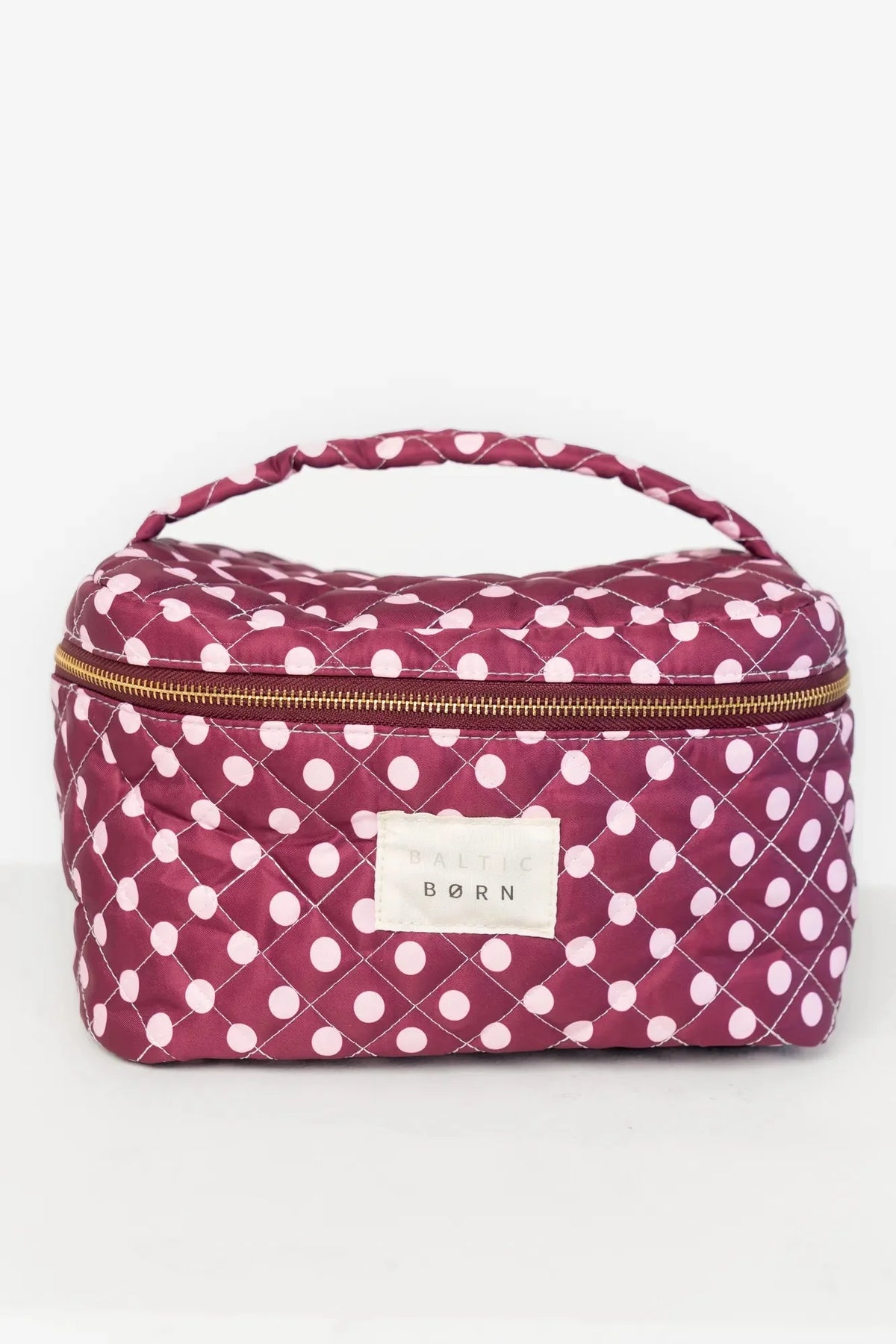 Kelani Quilted Cosmetic Bag Set | Berry + Pink