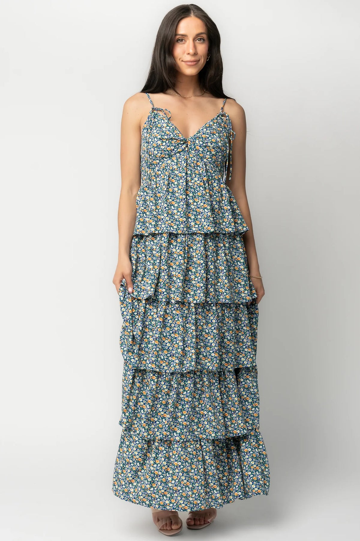 Wilma Maxi Dress | Dark Blue Multi
