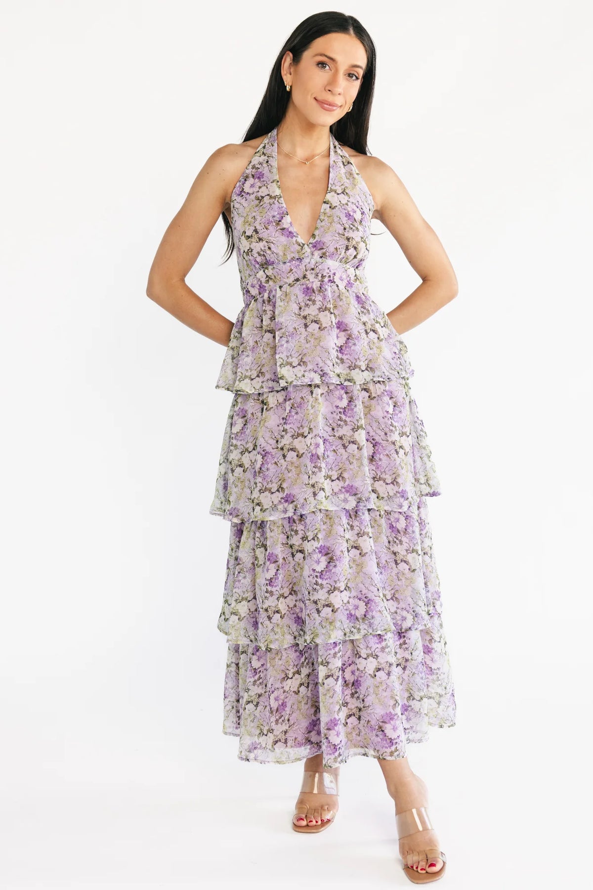 Louanne Halter Dress | Lavender Floral