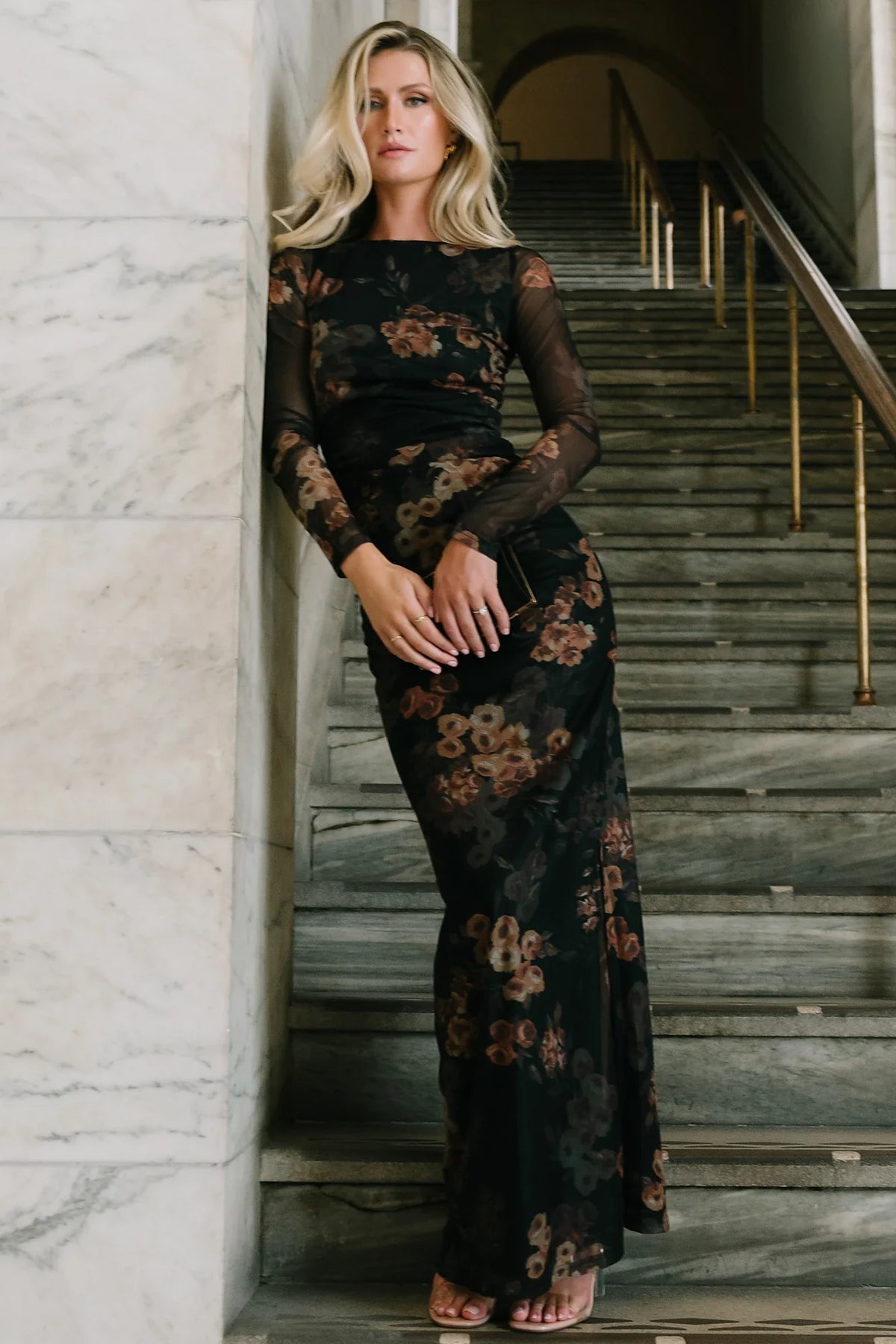 Isadora Maxi Dress | Black Floral