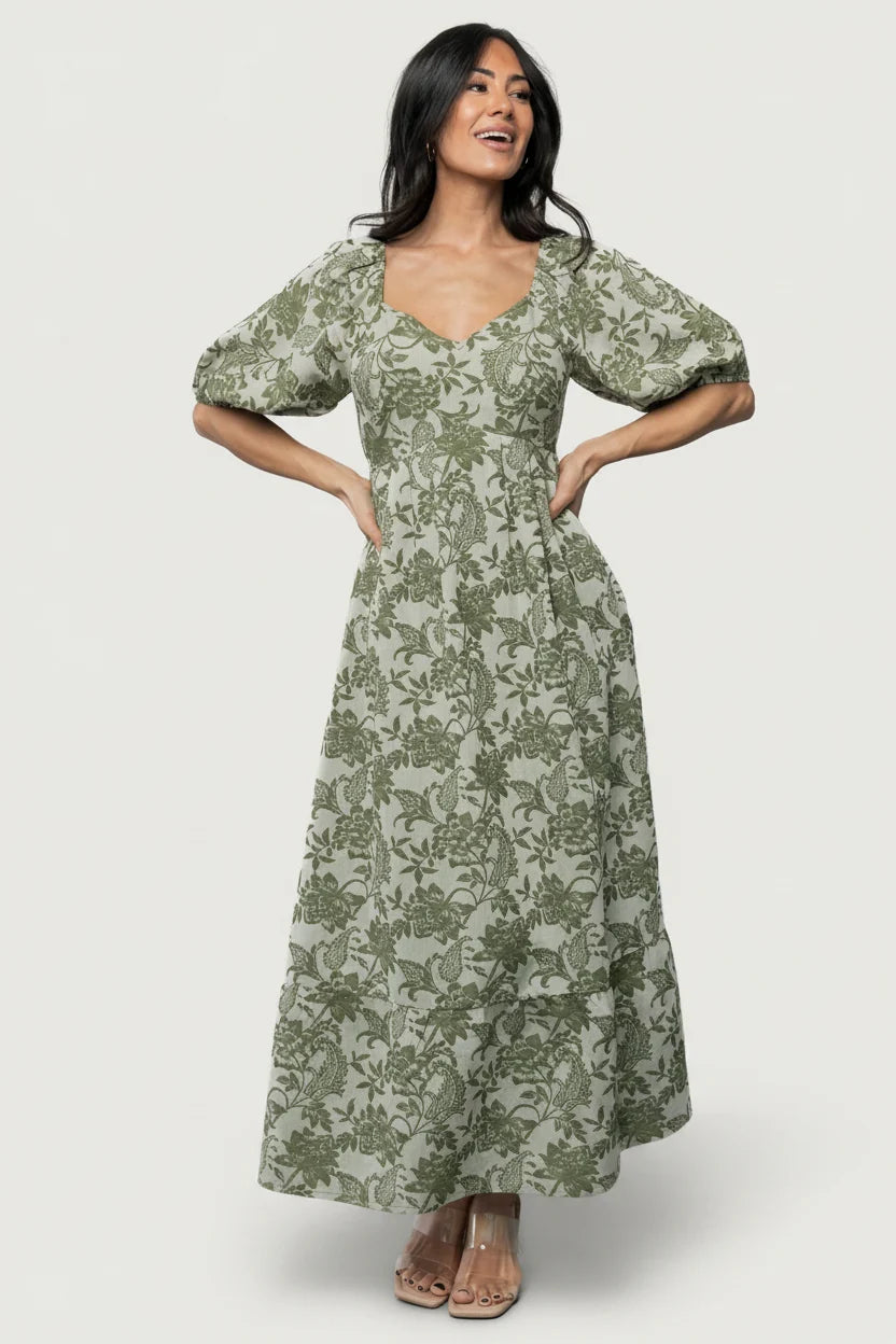 Giuliana Dress | Green Print