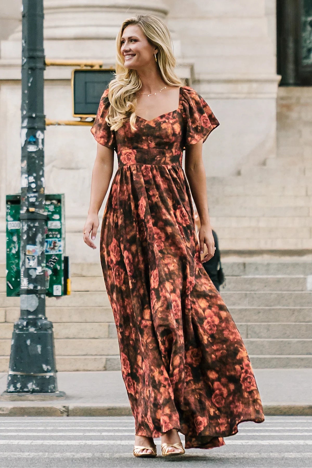 Astor Maxi Dress | Dark Rust Floral