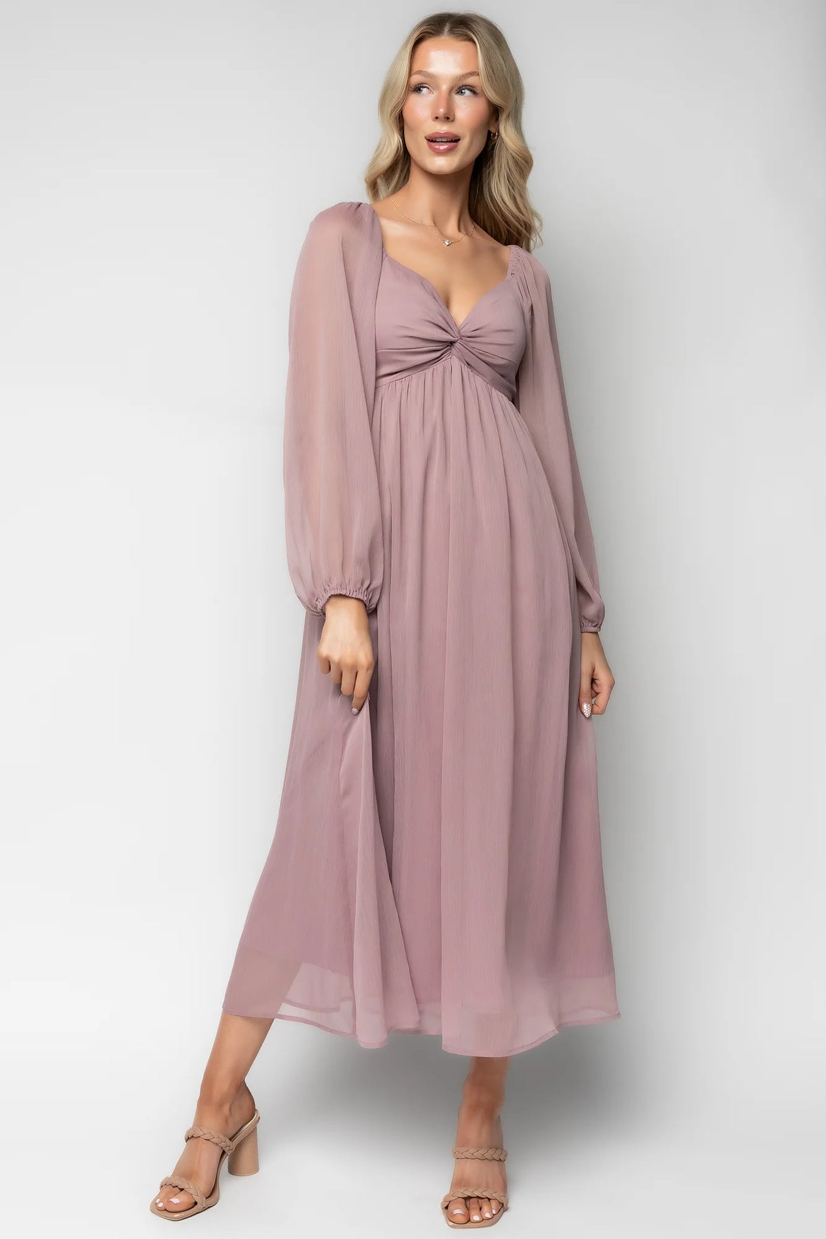 Dione Midi Dress | Dusty Lilac