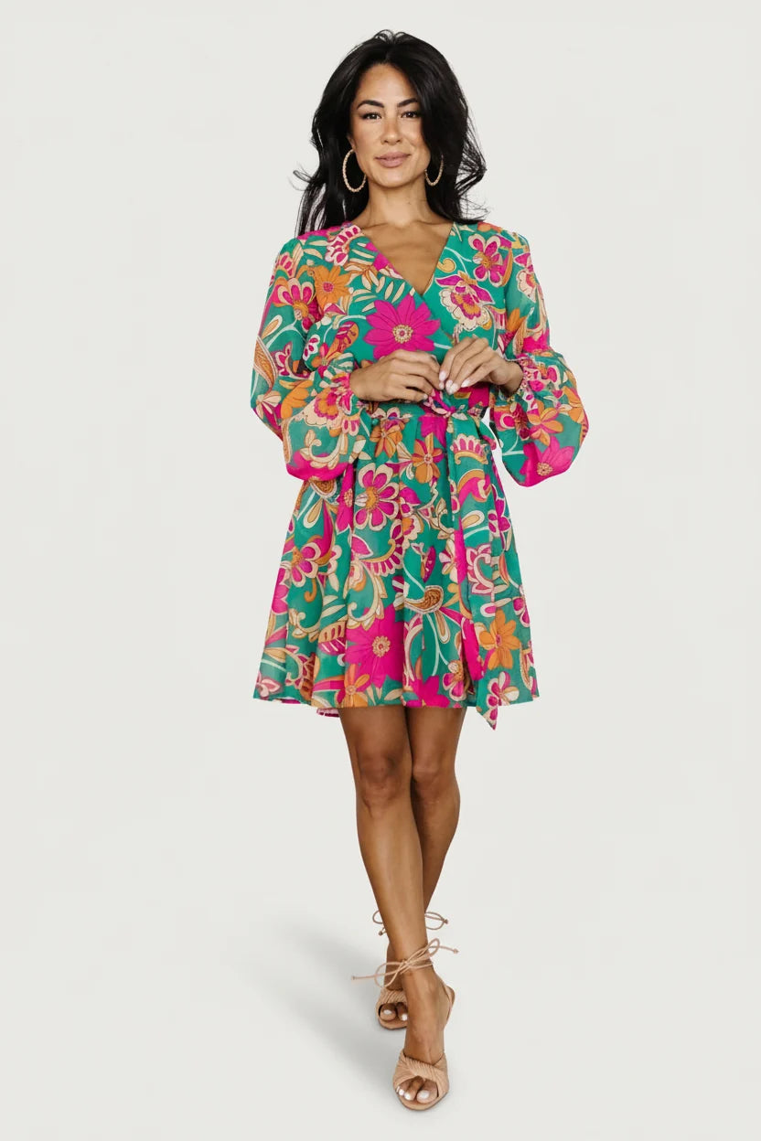 Wesley Mini Dress | Green Multi