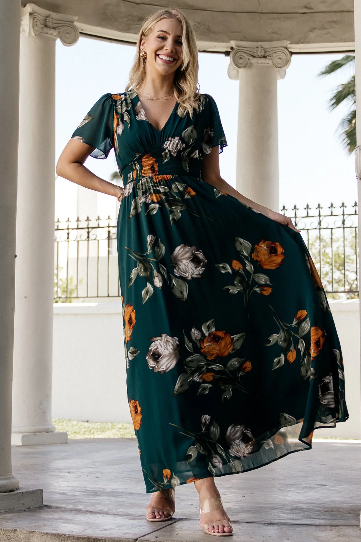 Birdie Maxi Dress | Deep Topaz Floral