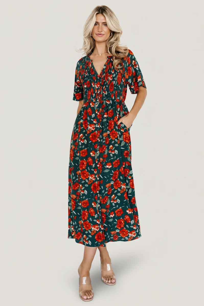 Botega Midi Dress | Jade Multi Floral