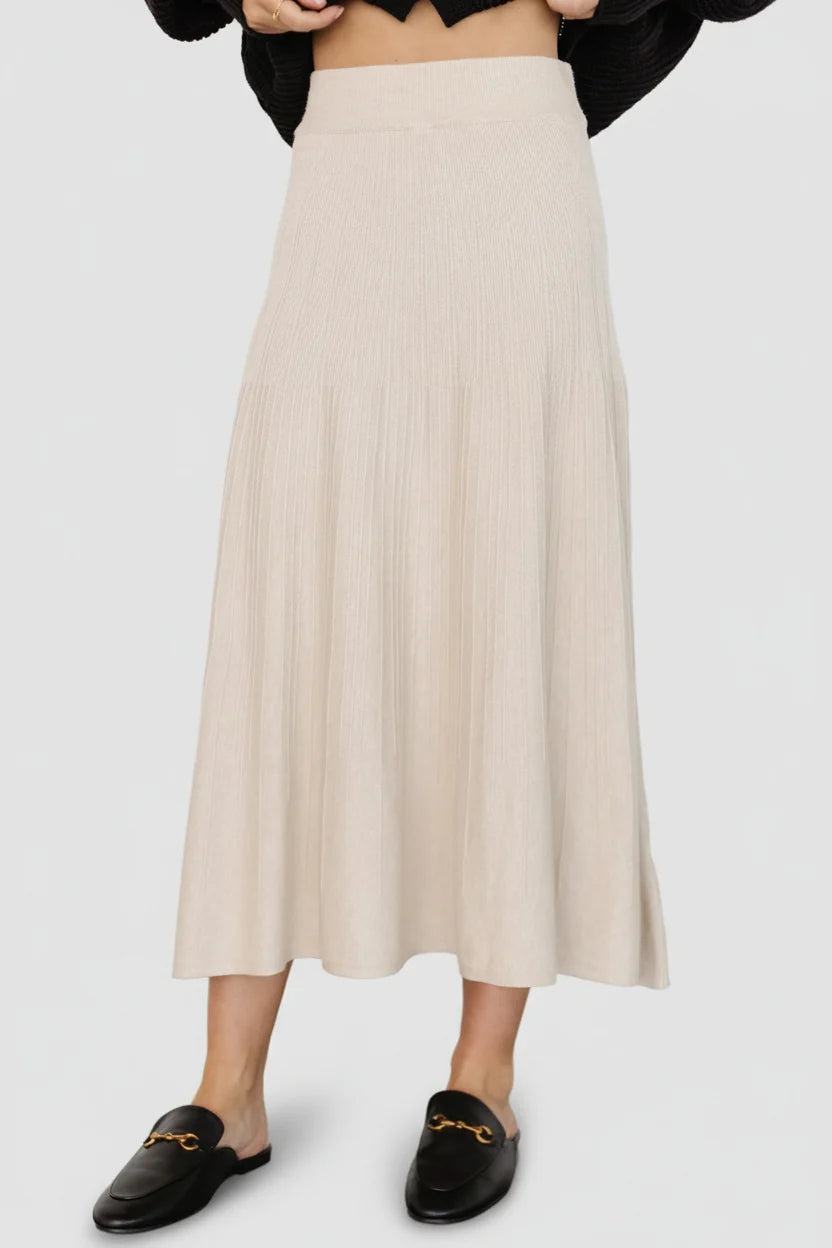 Carynn Knit Midi Skirt | Natural