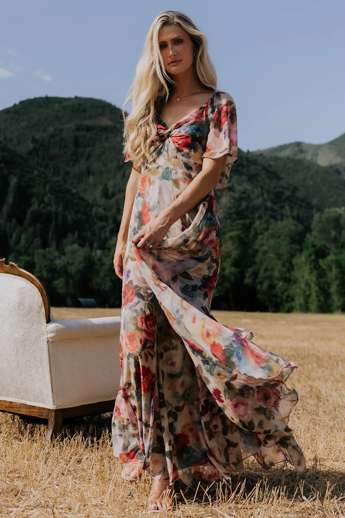 Positano Maxi Dress | Rose Multi Floral