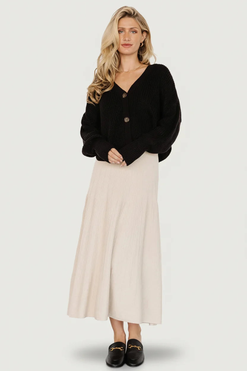 Carynn Knit Midi Skirt | Natural