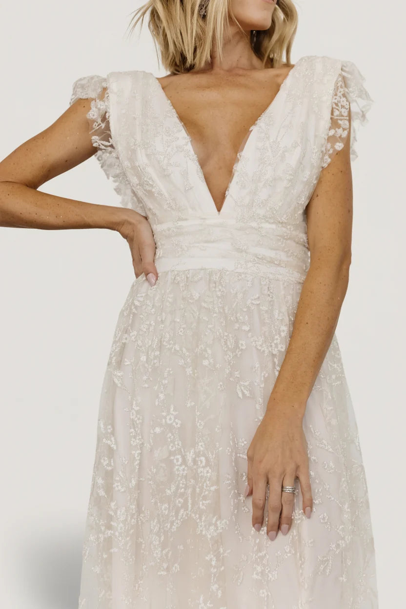 Arlene Shimmer Gown | Ivory