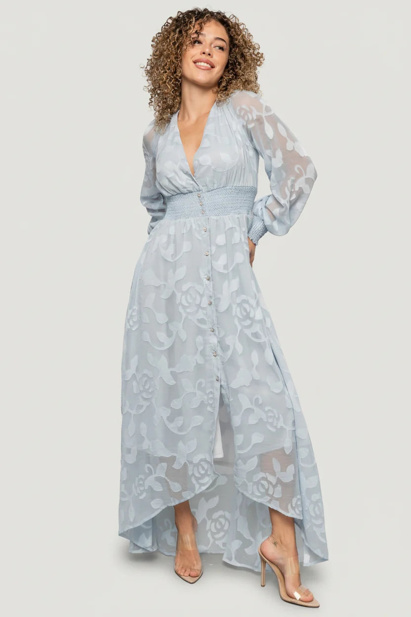 Daniella High Low Maxi Dress | Light Blue