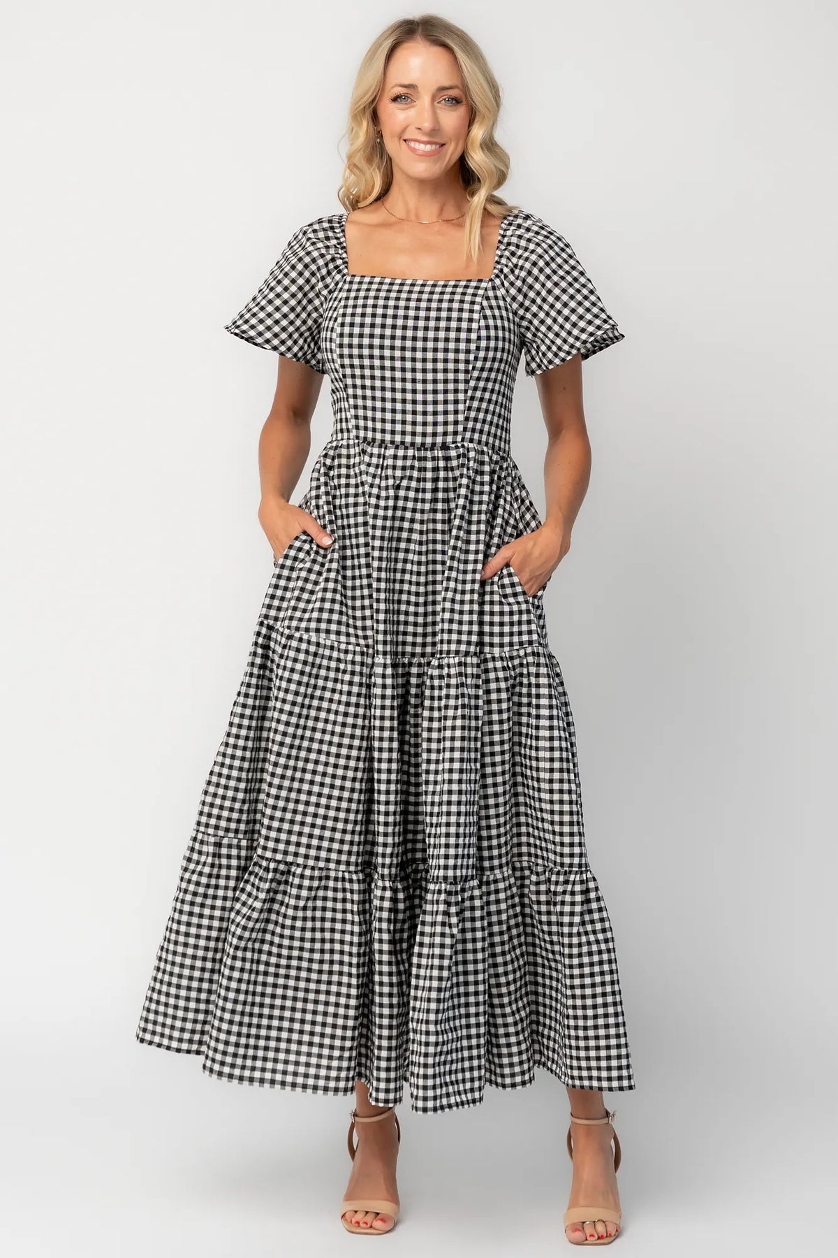 Paley Maxi Dress | Black + White Gingham