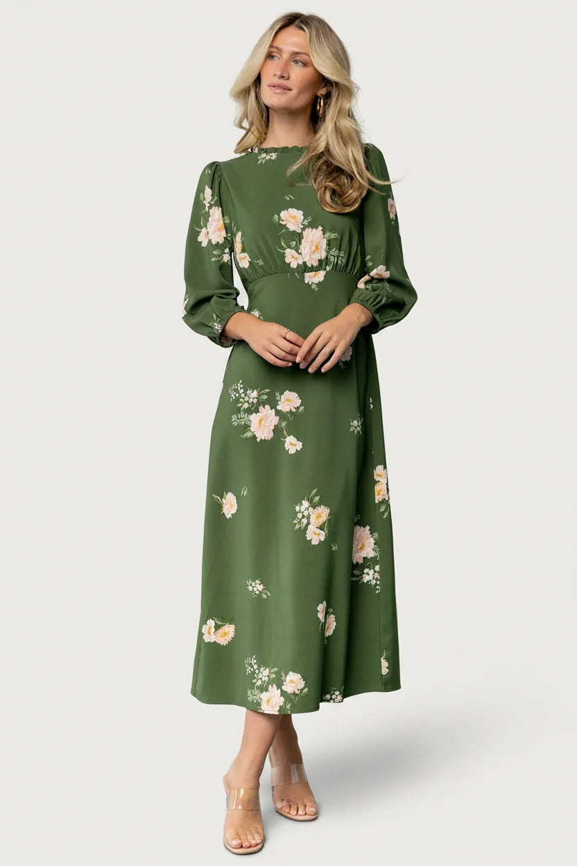 Karalie Maxi Dress | Green Floral
