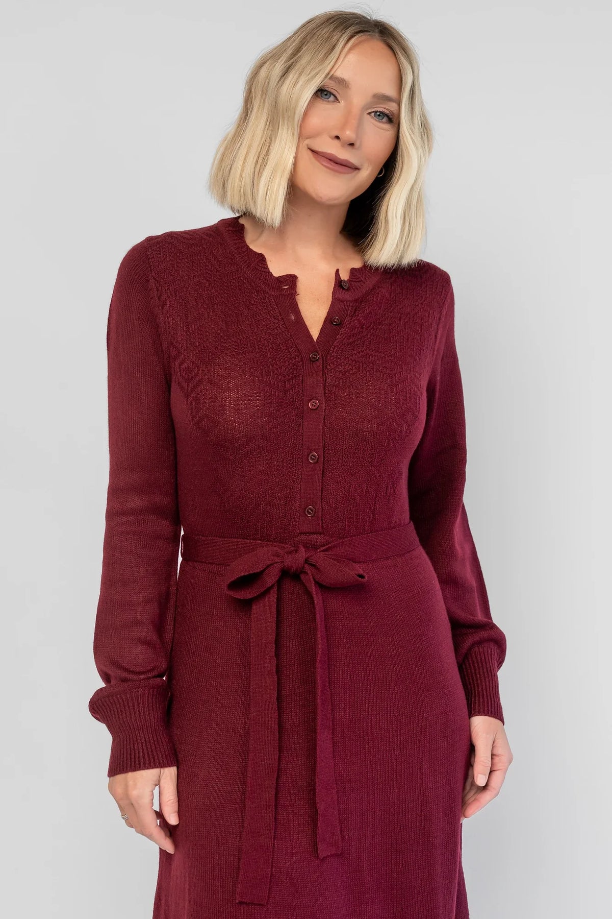 Camilla Sweater Dress | Wine