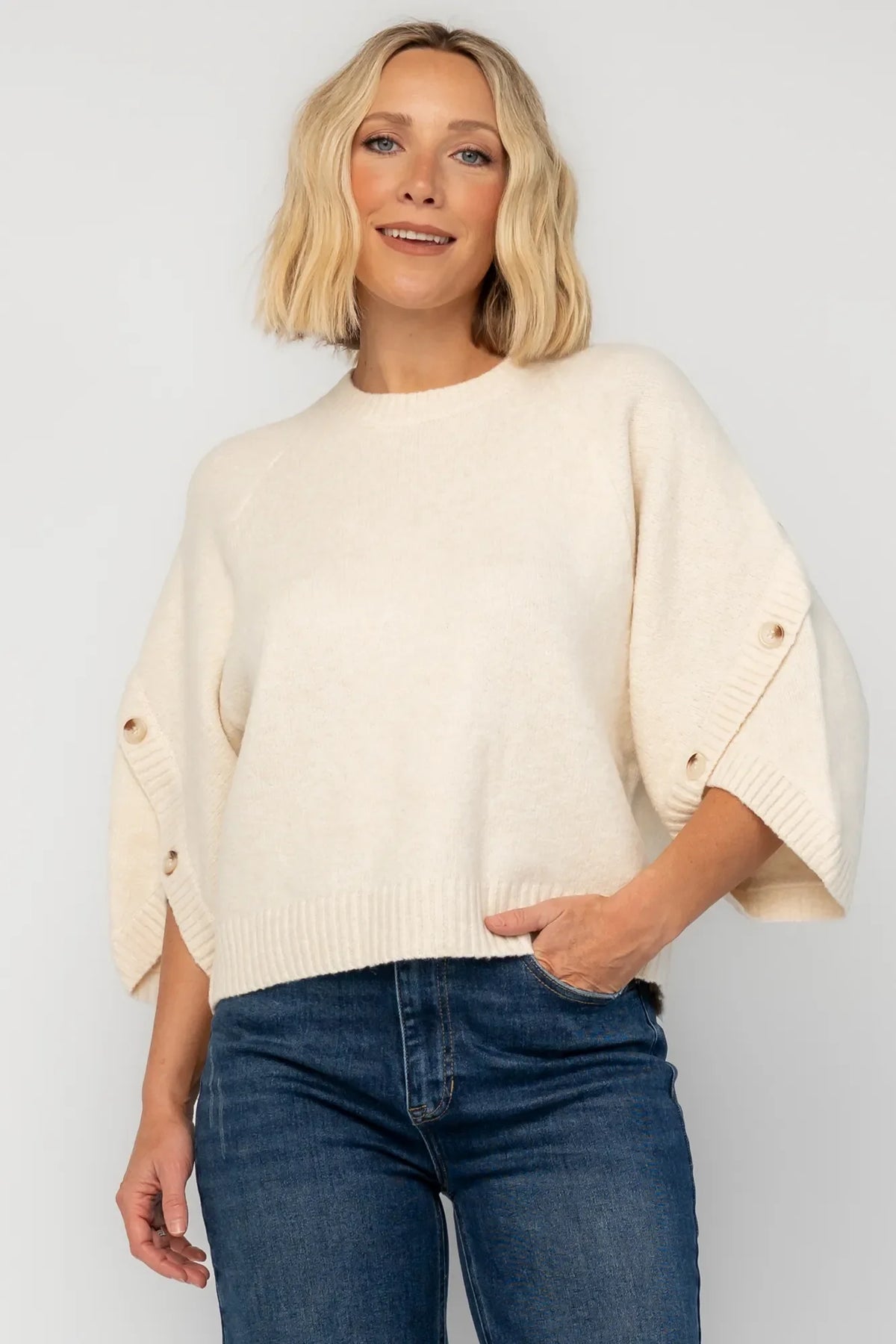 Riverside Knit Sweater | Cream