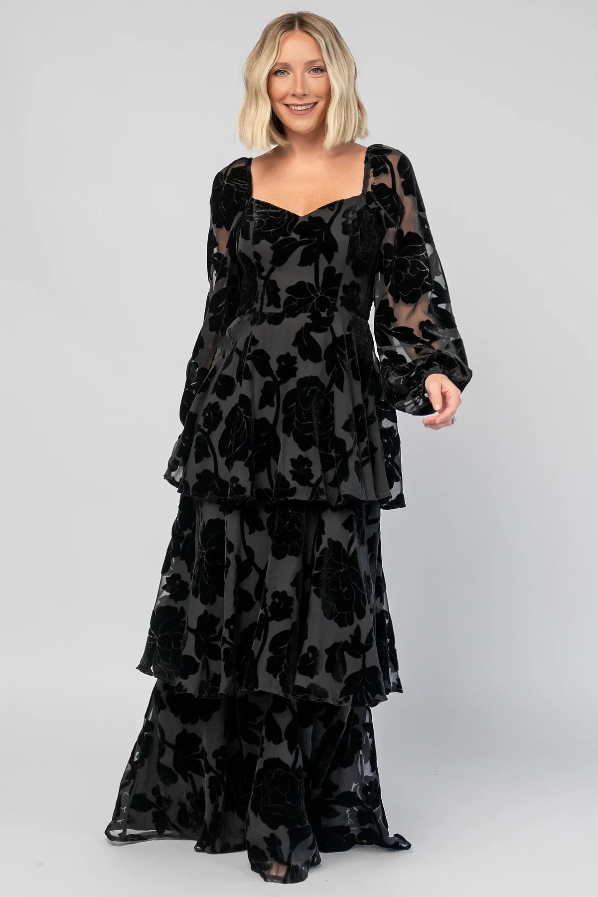 Alexandra Velvet Maxi Dress | Black