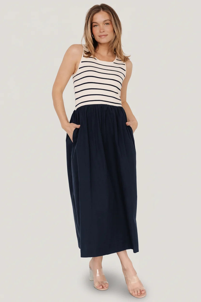Nantucket Tank Dress | Navy Stripe