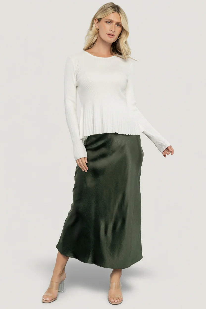 Ainsley Ribbed Top | Off White
