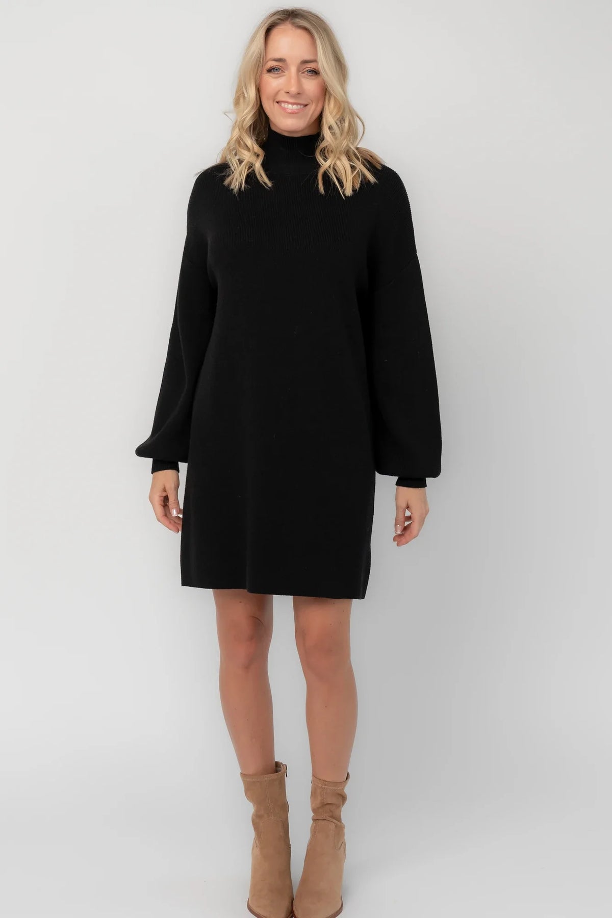 Harlow Sweater Dress | Black