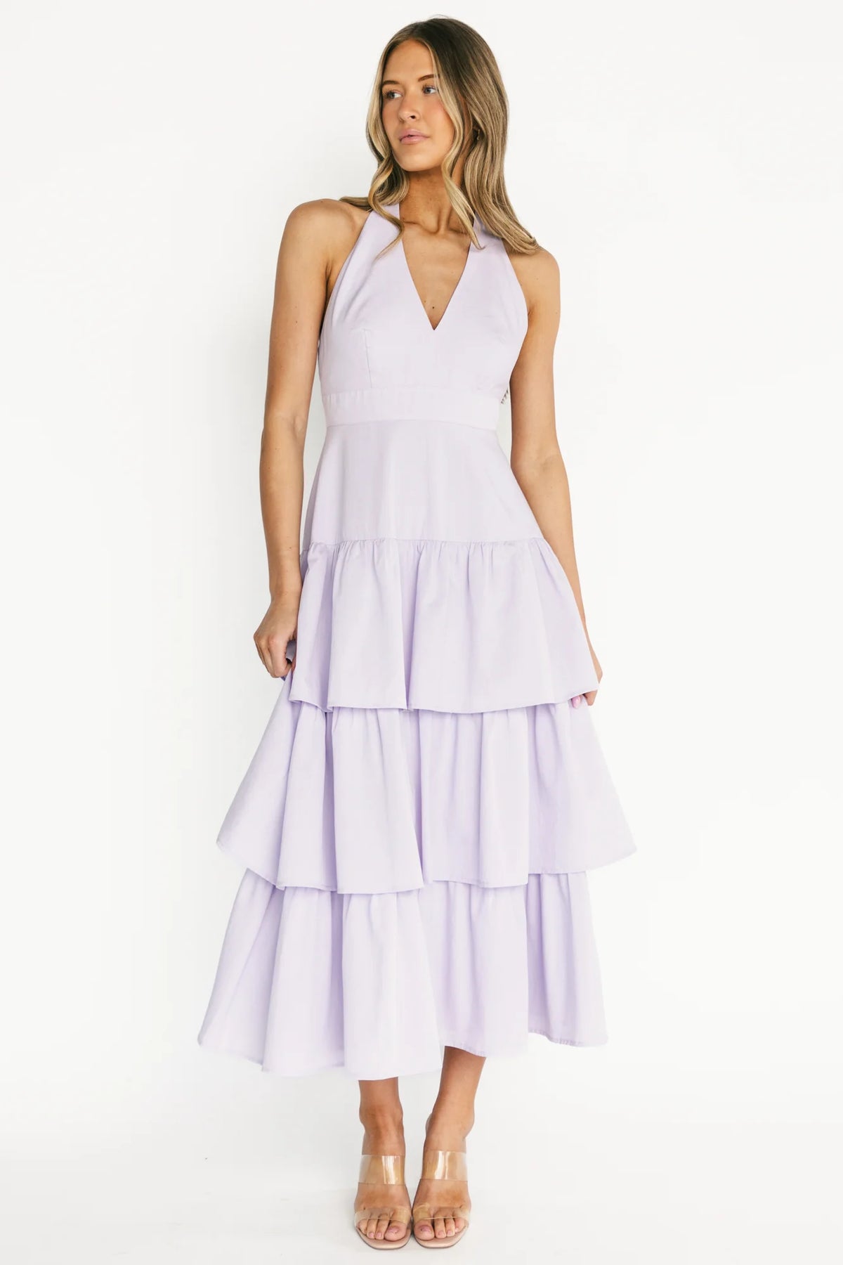Savannah Tiered Maxi Dress | Light Purple