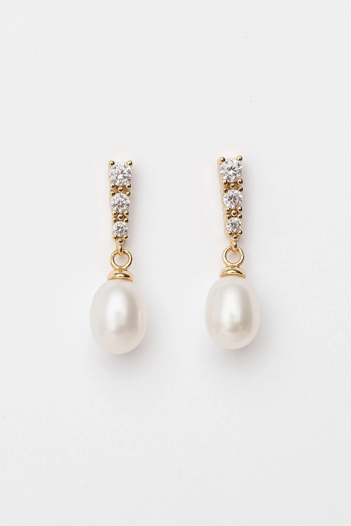 Romona Freshwater Pearl Earrings | Gold