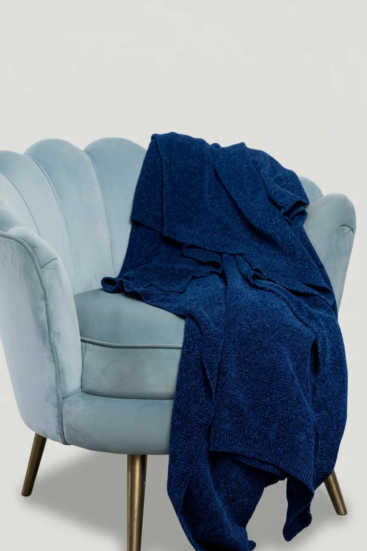 Chrissy Throw Blanket | Cobalt