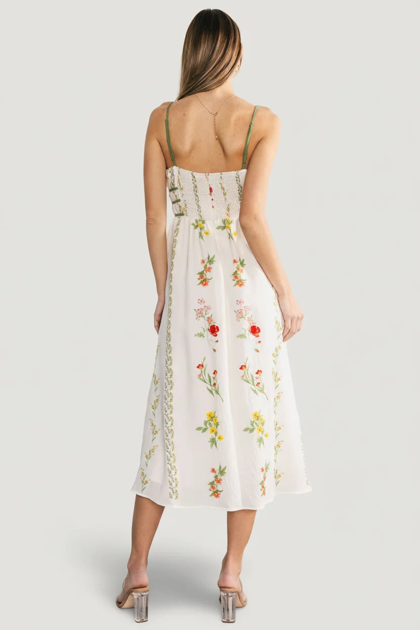 Cerise Midi Dress | Multi Floral